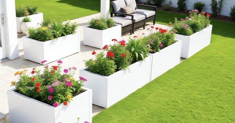 enhance your outdoor aesthetic with durable white plastic pvc planter