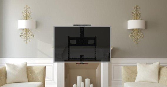 drop down tv mount fireplace 30 inches