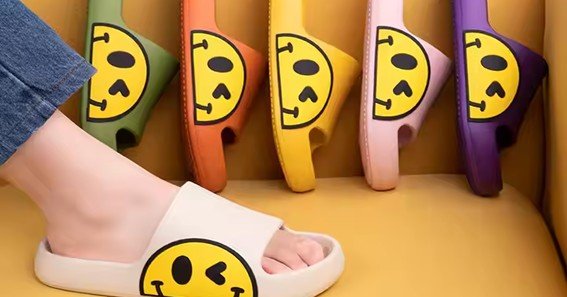 smiley face slippers