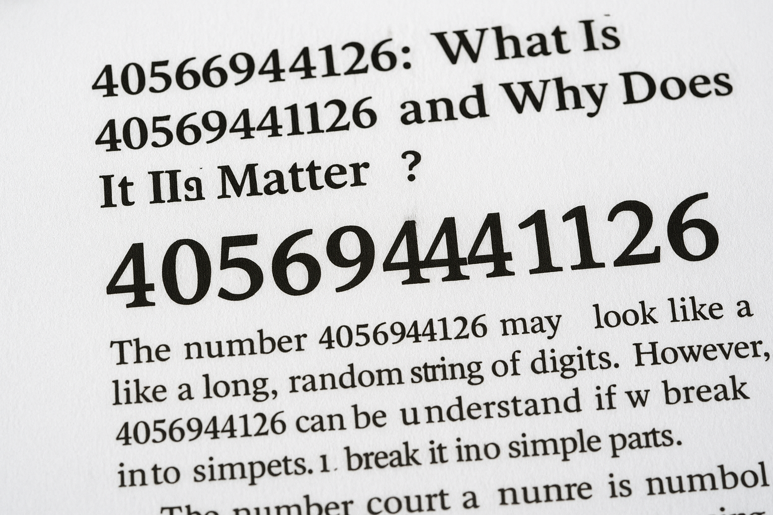 Everything You Need to Know About 4056944126